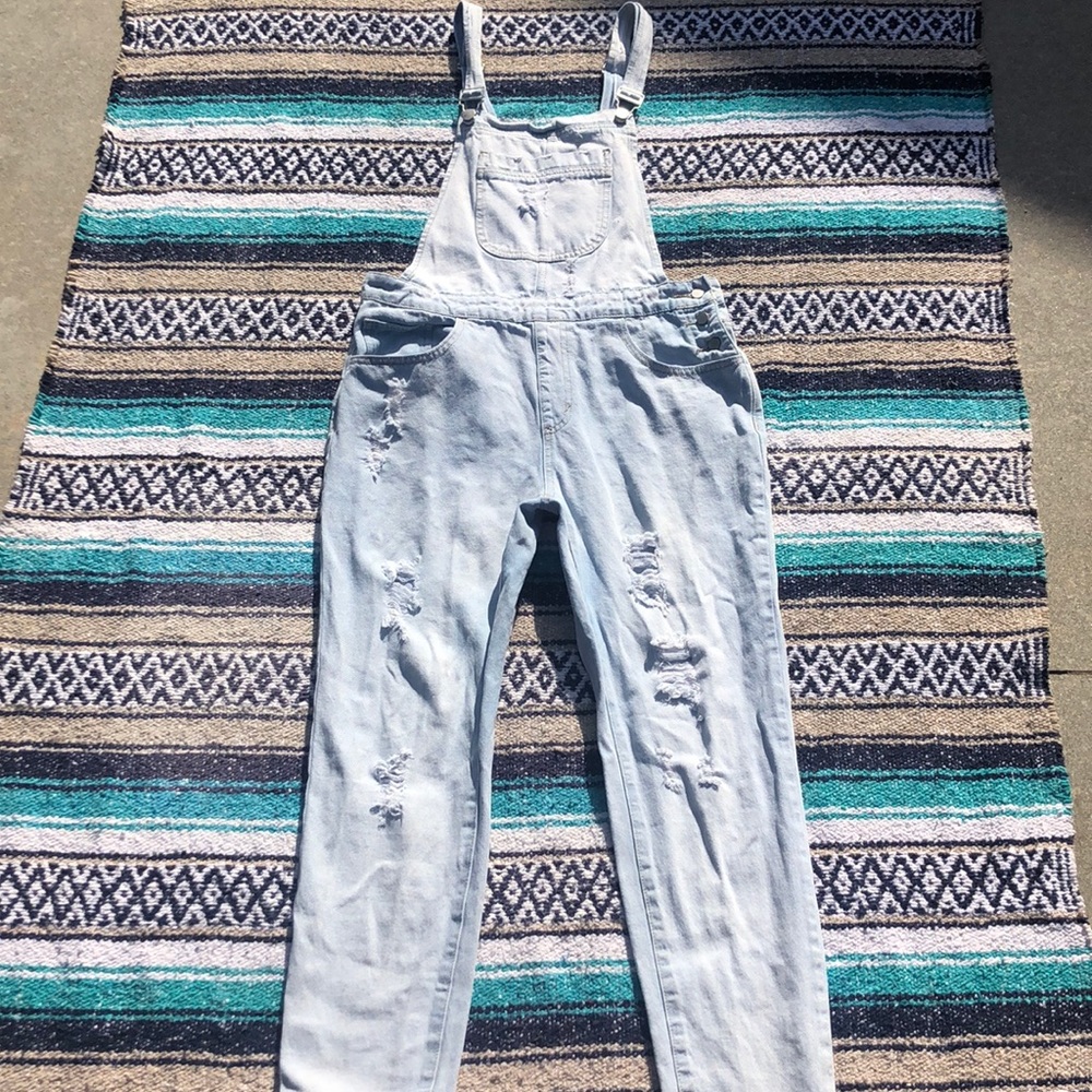 F21 jean overalls